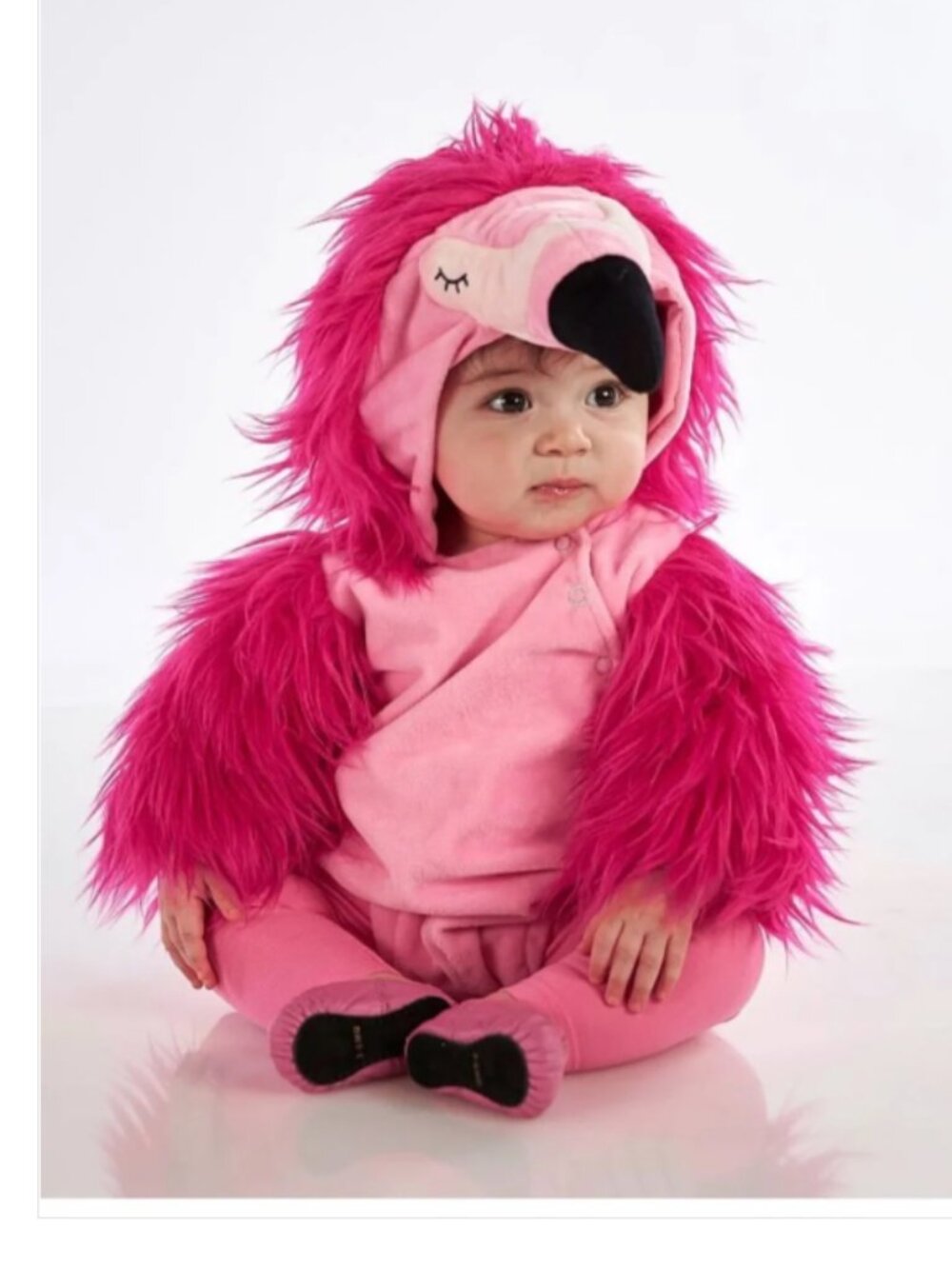 Pottery Barn Kids bright pink flamingo Halloween costume for infants 0-6 month